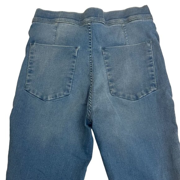 Free People Light Wash Raw Hem High Rise Pull On Skinny Ankle Pants‎ Size 27 - Picture 4 of 9